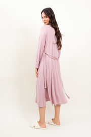Stars wiskozowy peniuar midi – lila