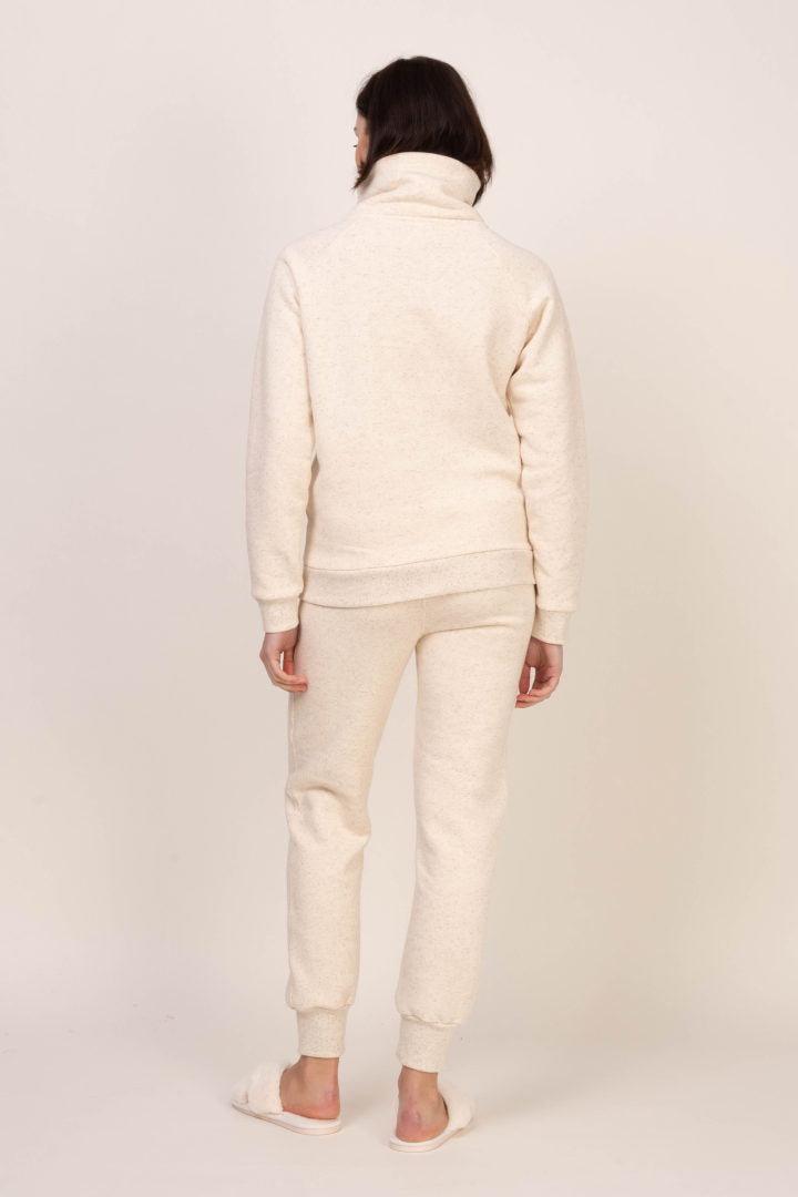 Ciepła bluza z wywijanym kołnierzem – jasny melanż_8