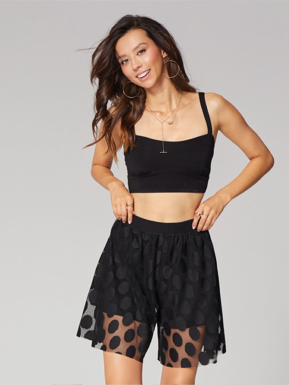 Wiskozowy top na ramiączkach - czarny