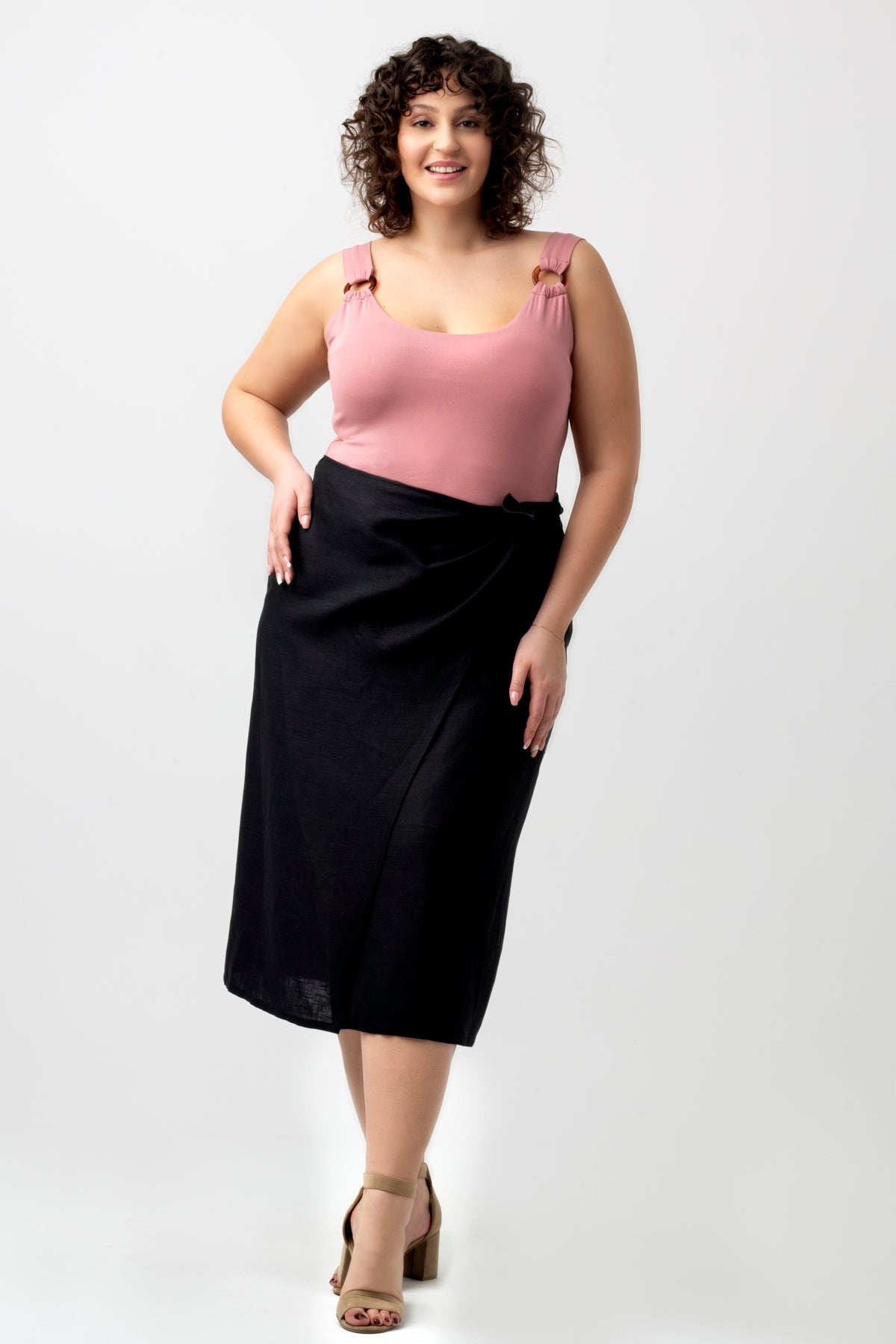 Top na grubych ramiączkach z kółkami - antyczna róża_5