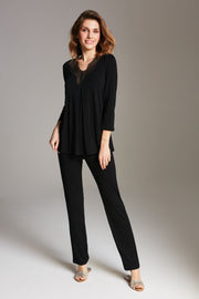 Sterne 3/4 Ärmel Pyjama Set – Schwarz