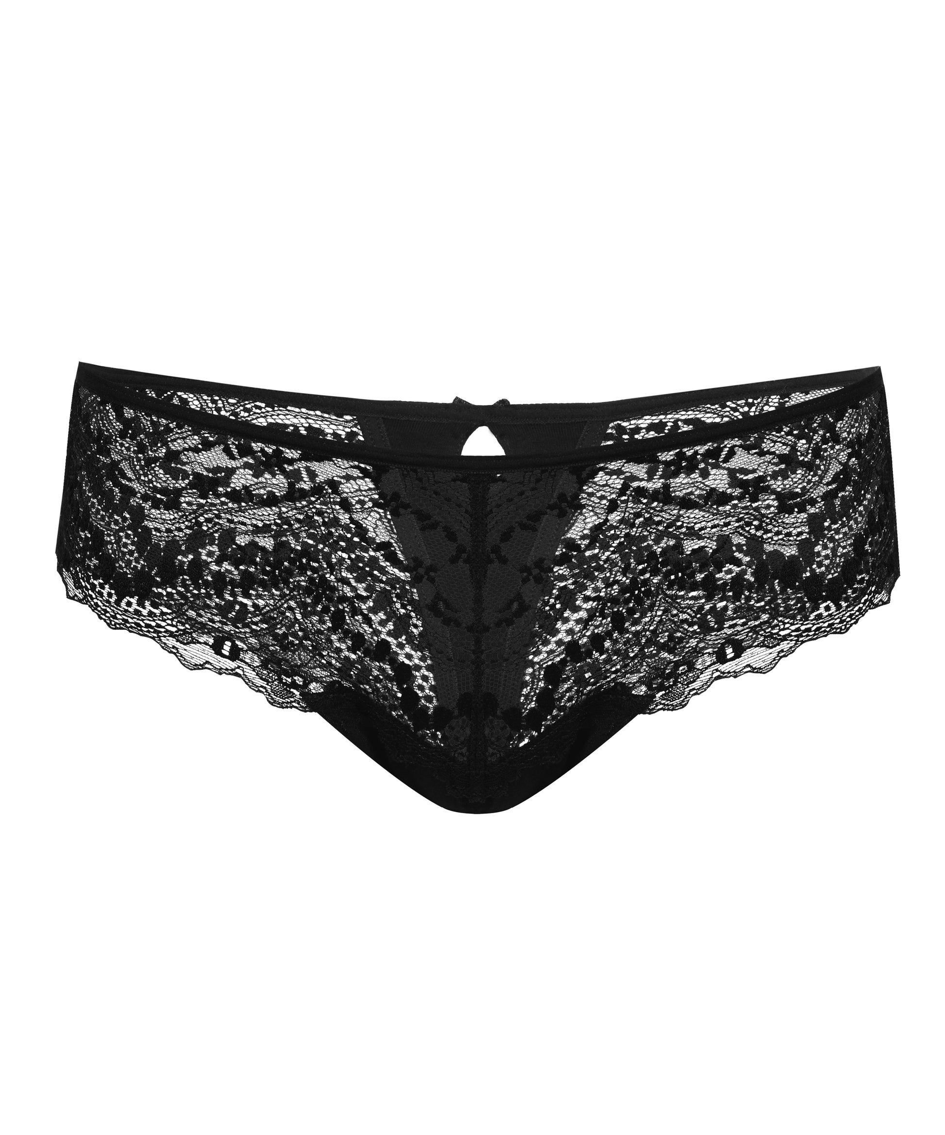 Secret brazylijskie figi koronkowe z wycięciem – czarne