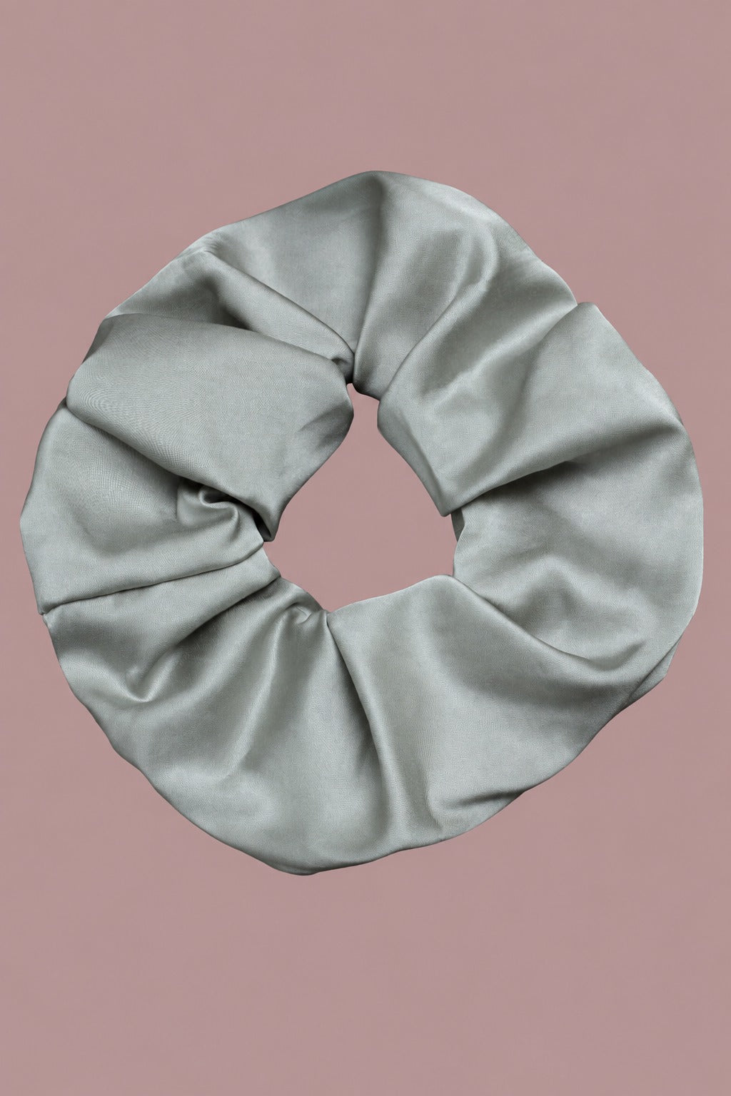 Ambra satynowa gumka scrunchie - mięta_3