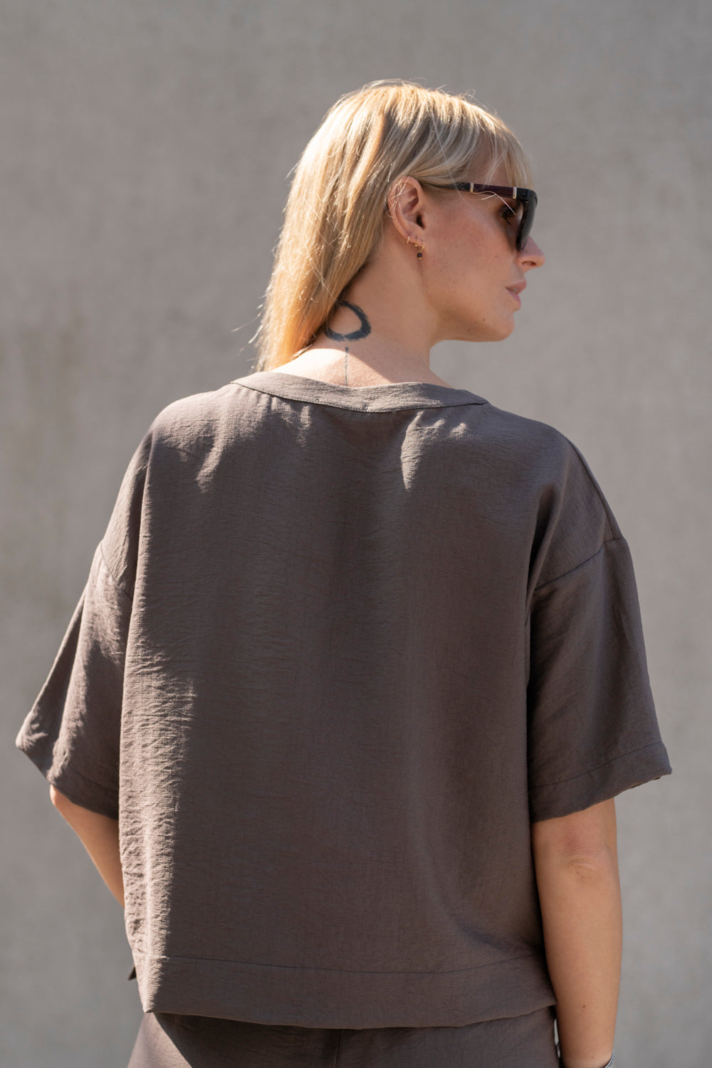 Echo – t-shirt oversize – kakao