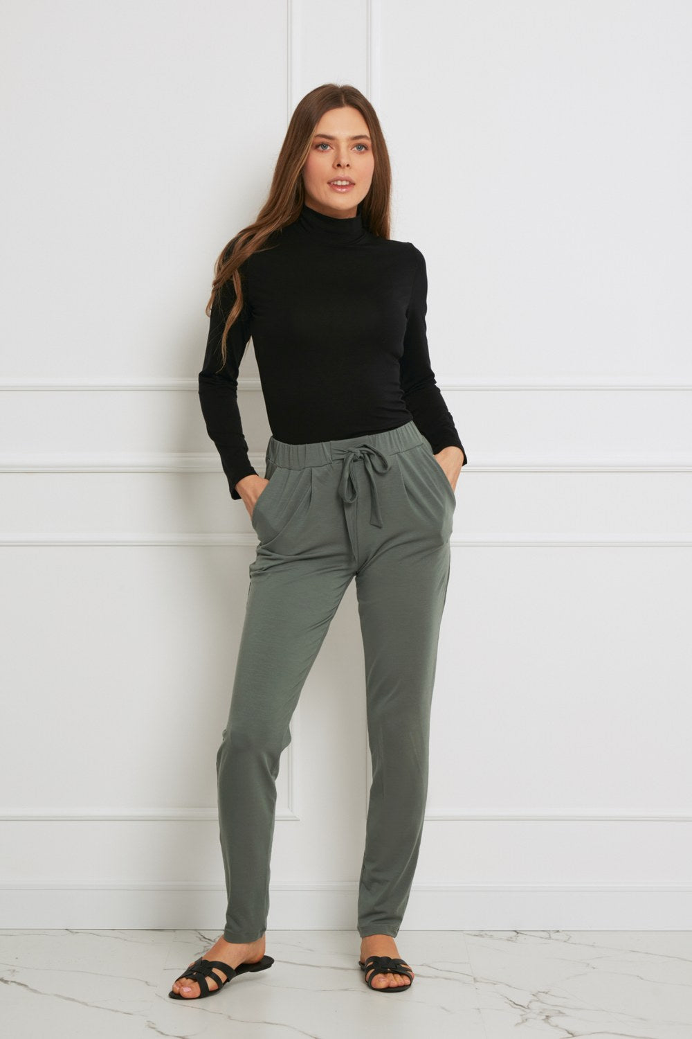 Loungewear golf z Tencelu - czarny