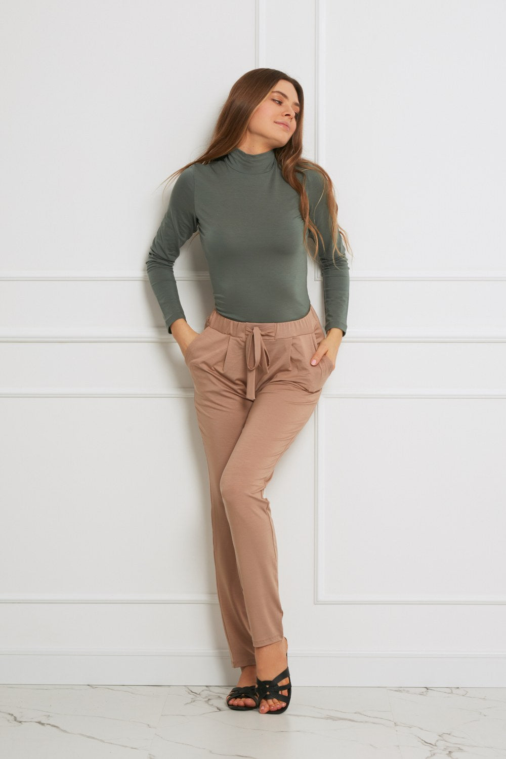 Loungewear golf z Tencelu - zielona agawa_2