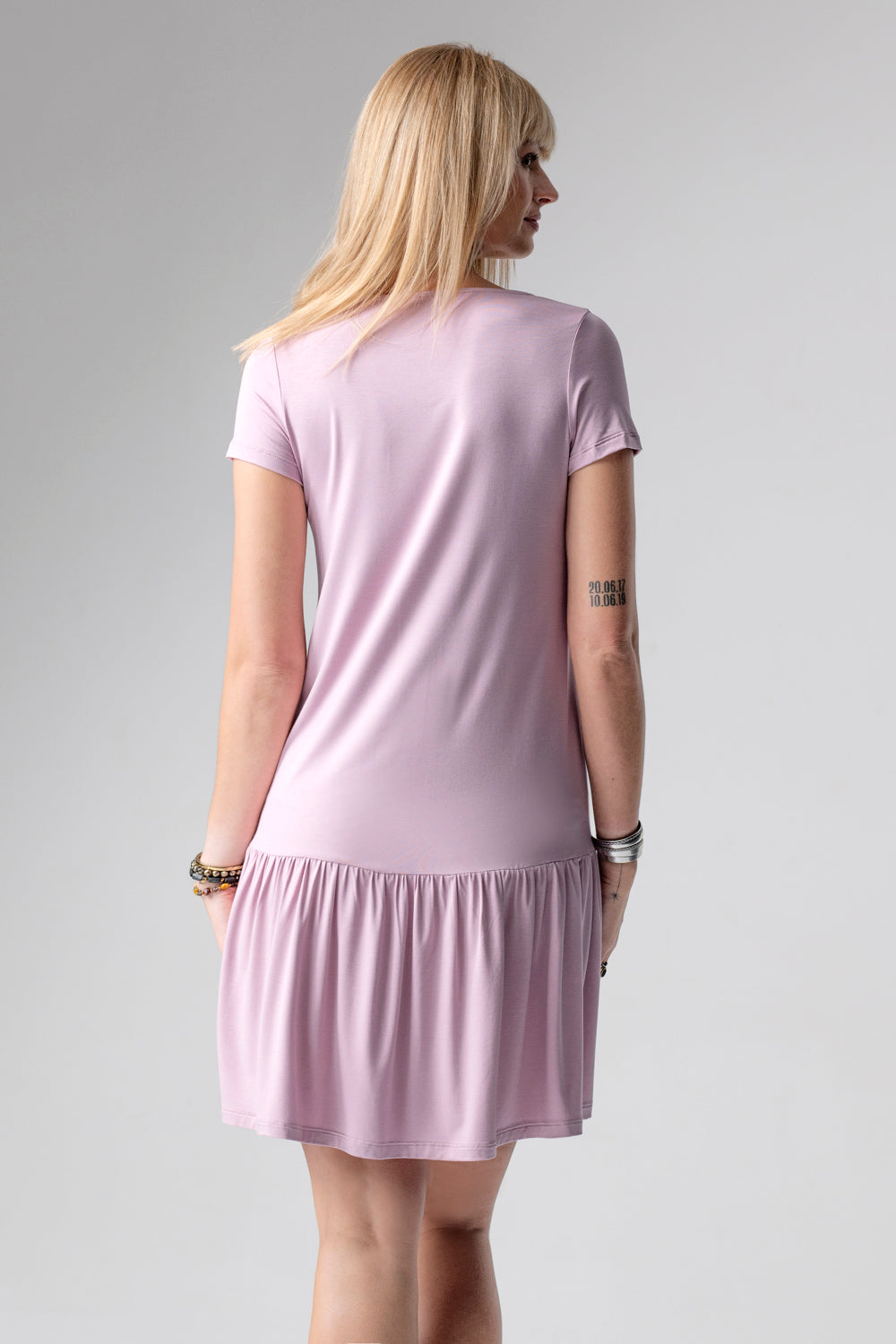 Jackie koszulka nocna / sukienka loungewear z falbanką – lila_2