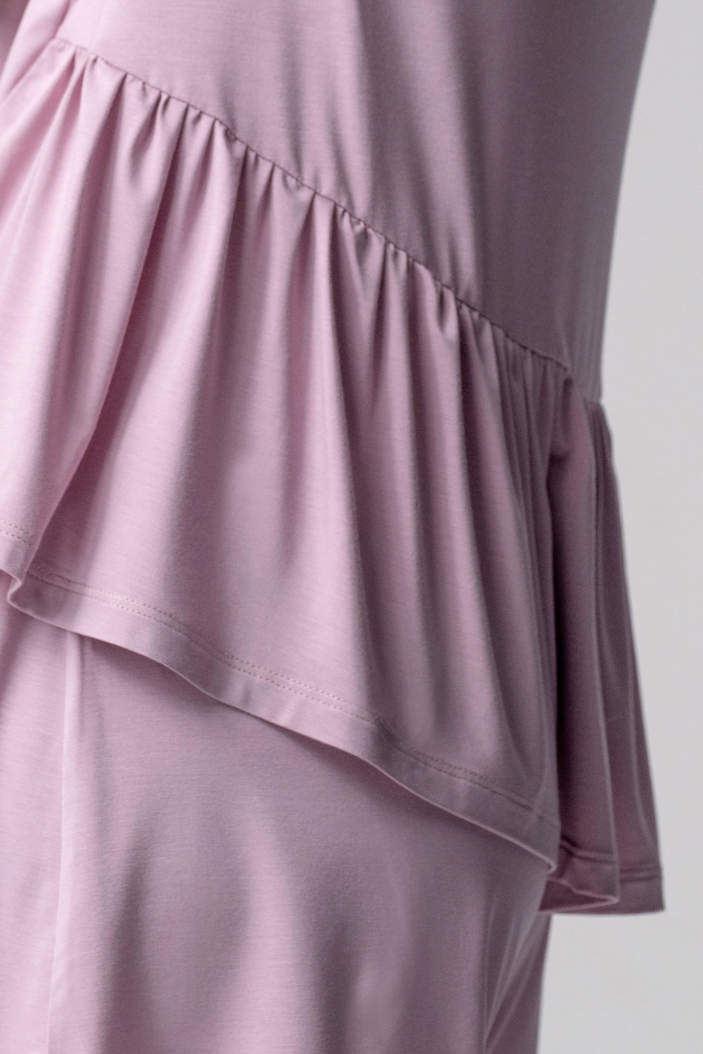 Jackie krótka piżama loungewear z falbanką – lila_4