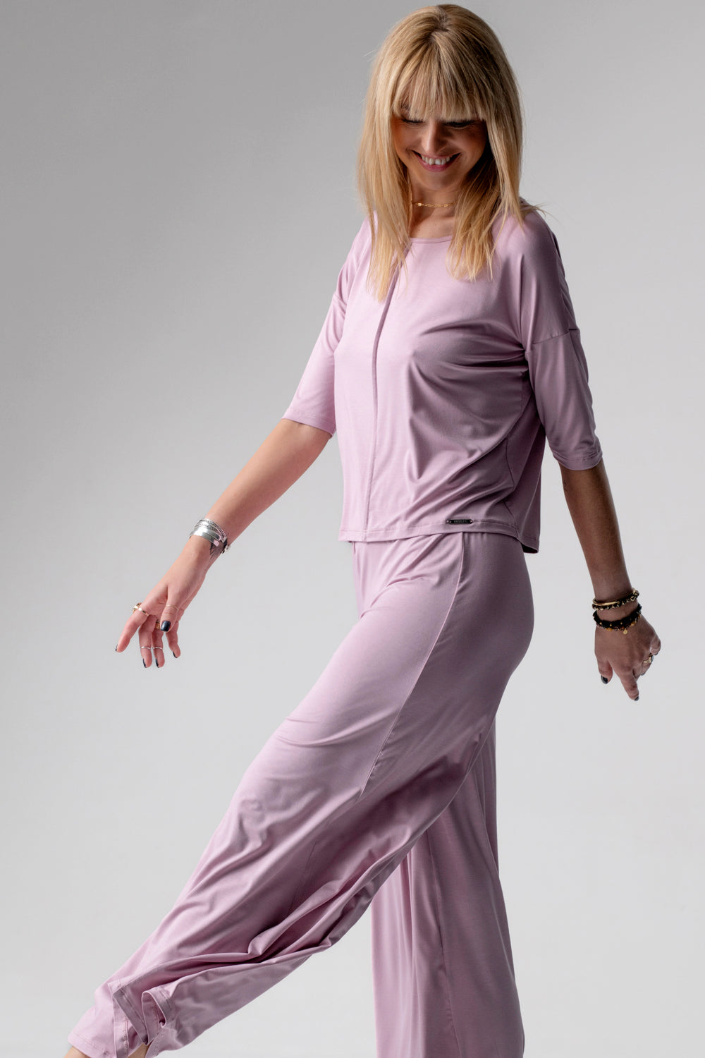 Jackie piżama loungewear z szerokimi spodniami – lila_3