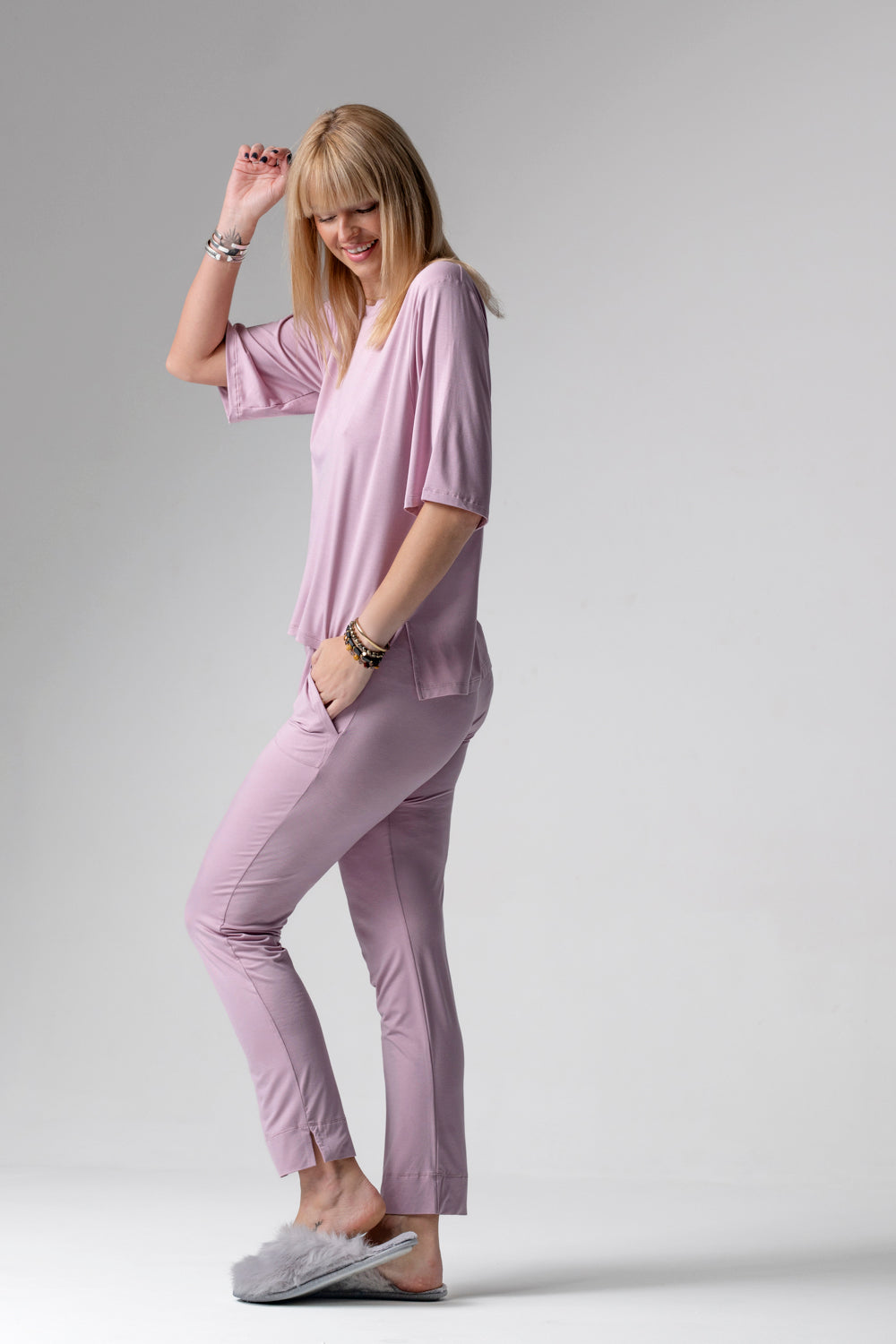 Jackie piżama loungewear z prostymi spodniami – lila_2