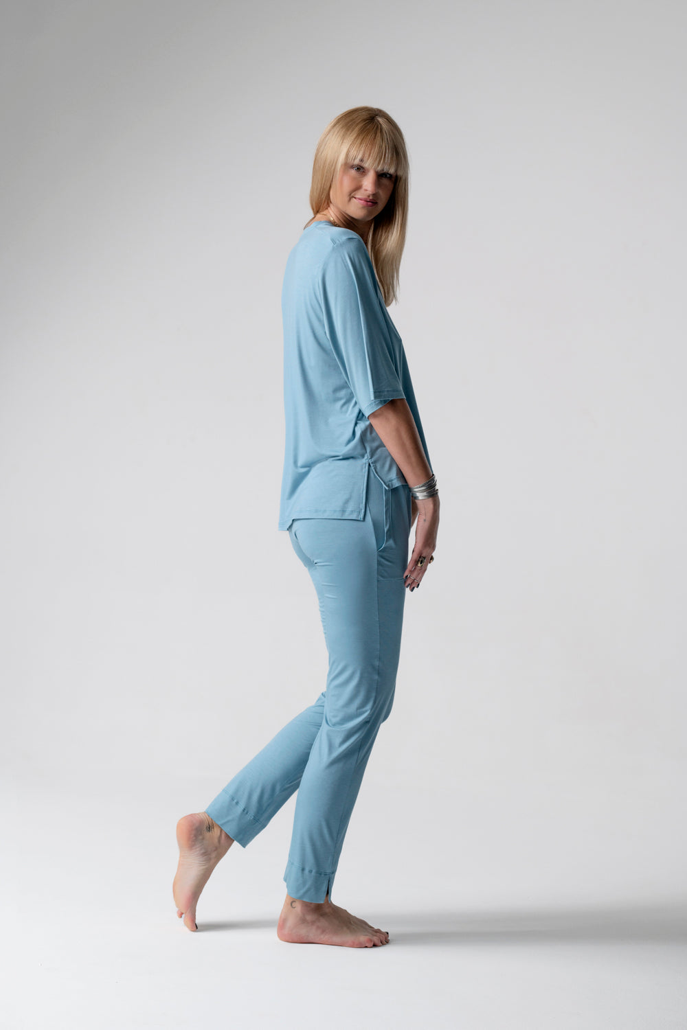 Jackie piżama loungewear z prostymi spodniami – woda_2