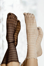 Kabaretki komplet 2 par skarpetek Oh!Zuza – czarne i kremowe