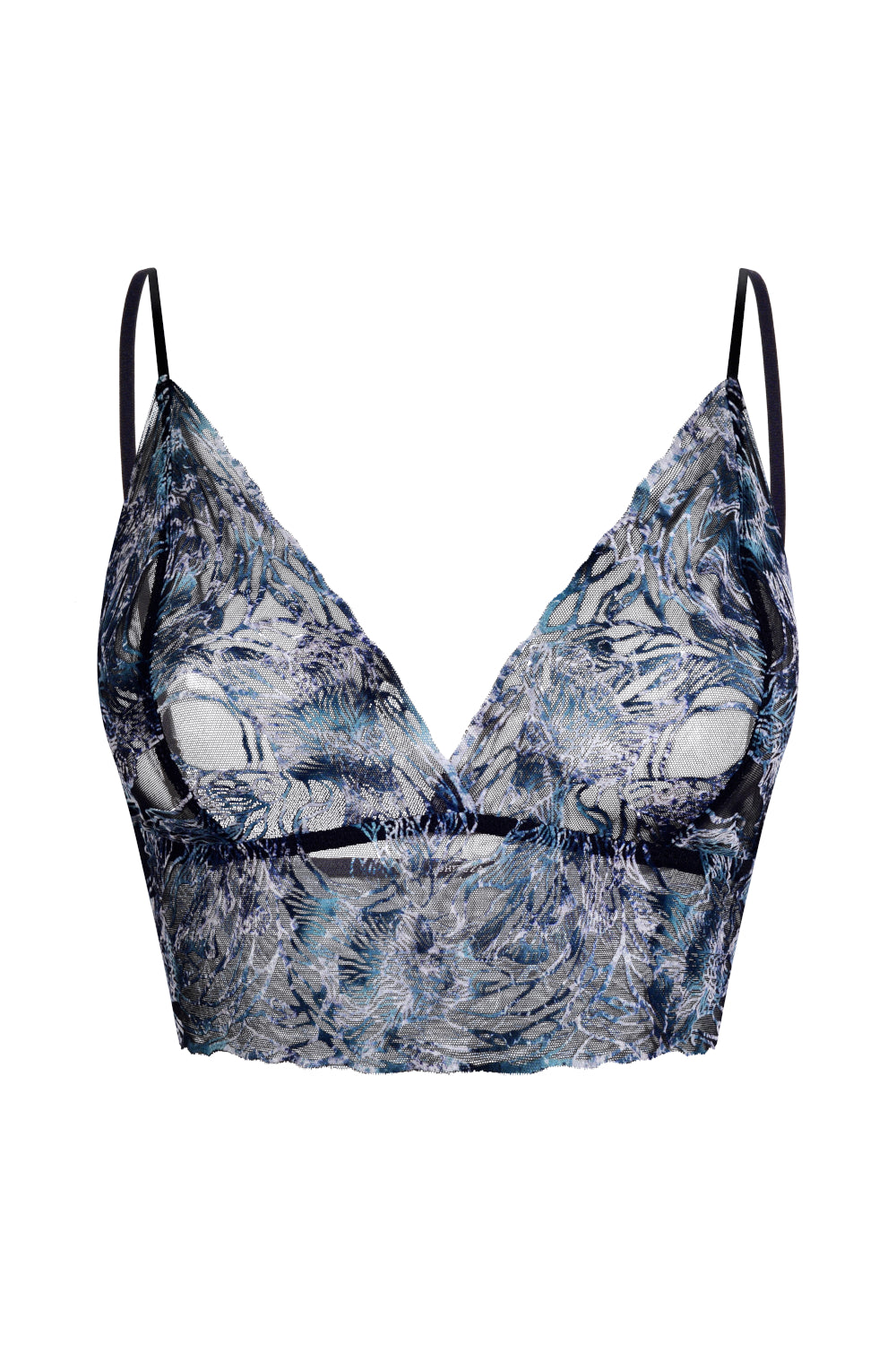 Mystery koronkowa braletka – czarna z flokiem_5