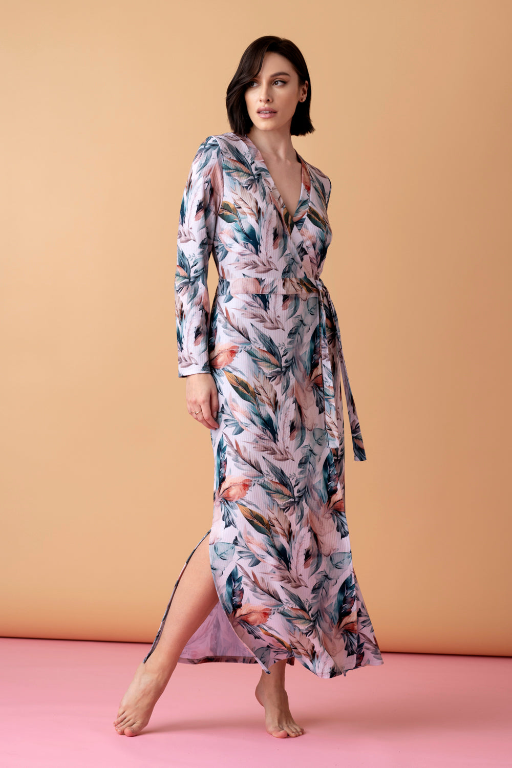 Sonnet długi peniuar kopertowy – druk pióra