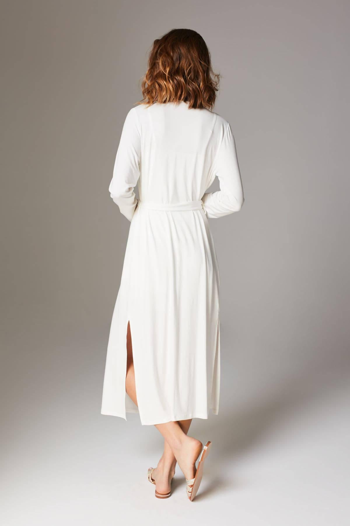 Stars wiskozowy komplet koszulka nocna i peniuar midi Oh!Zuza – kremowy_4