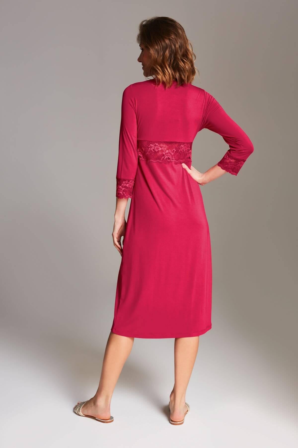 Stars Lace Midi Nightgown – Ruby